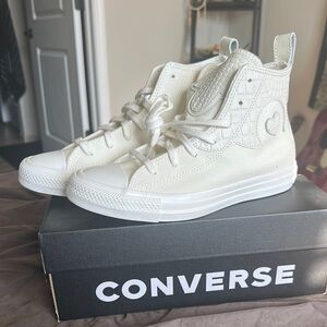 Converse Cream High-Top Sneakers
